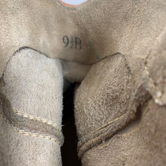 ARIAT Ladies Round Up Rianda Relaxed Shortie Western Boots Beige Suede 9.5B - Picture 10 of 11